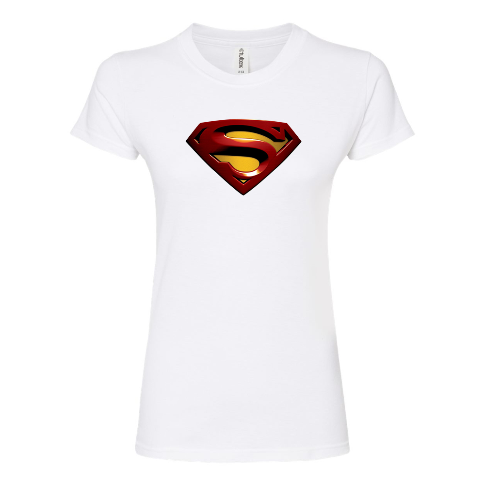 Women's Superman Superhero Round Neck T-Shirt