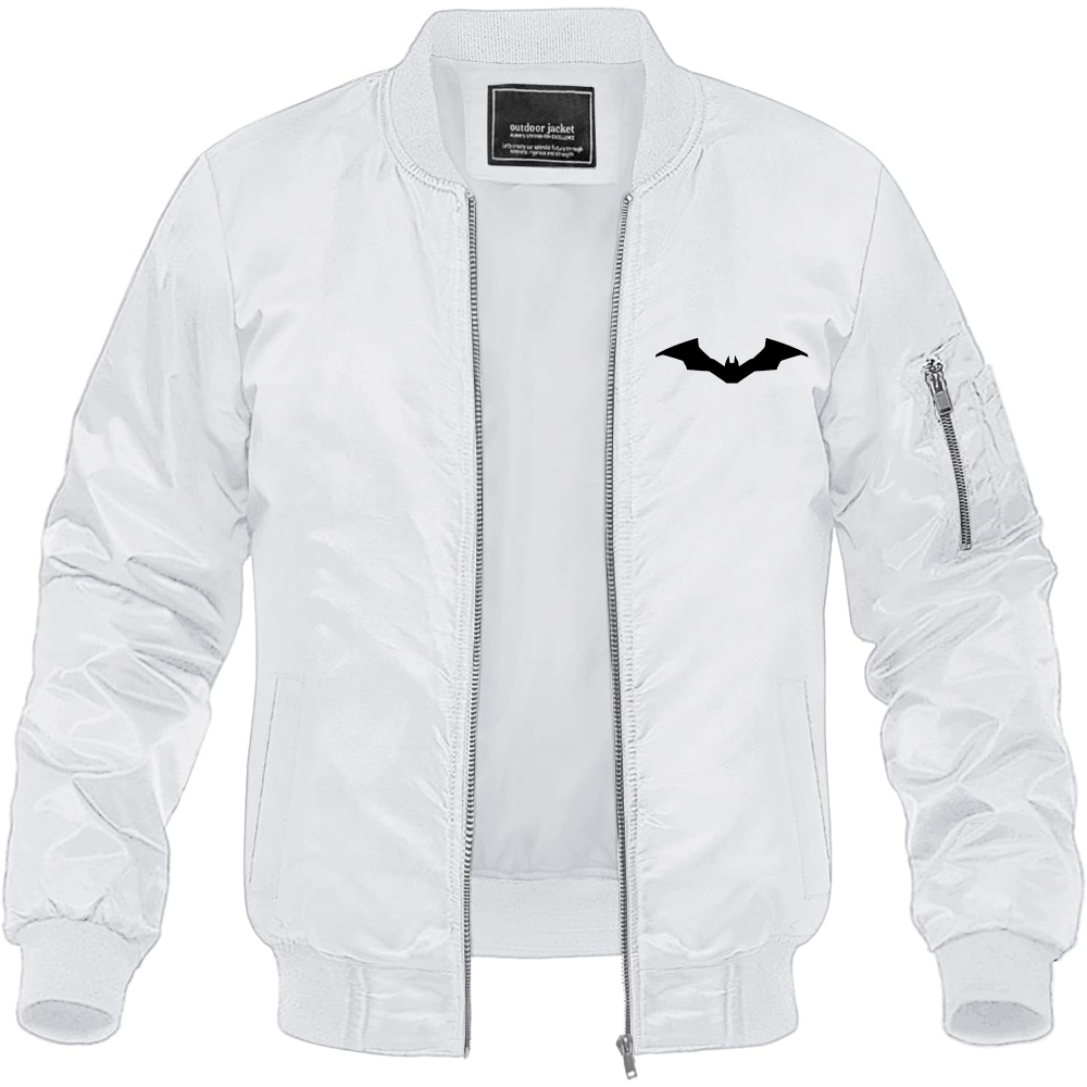 Men's New Batman DC Universe Superhero Lightweight Bomber Jacket Windbreaker Softshell Varsity Jacket Coat