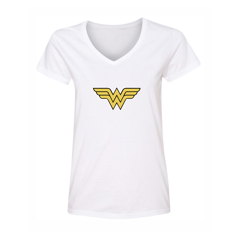 Women's Wonder Woman Superhero V-Neck T-Shirt