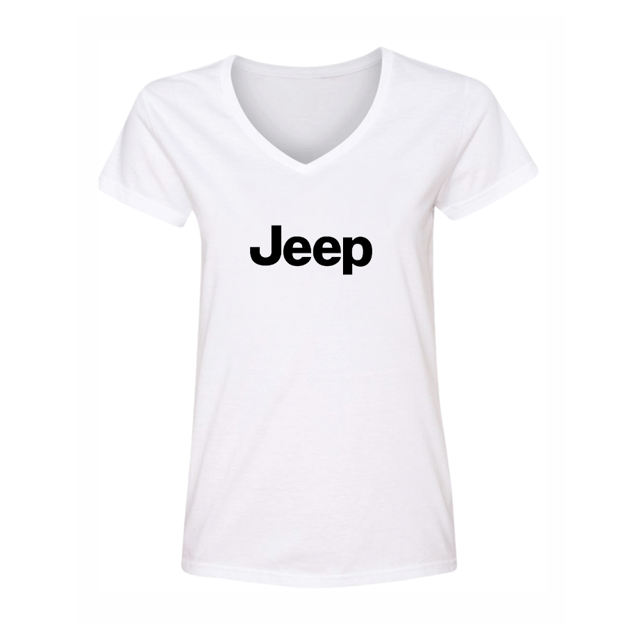 Women's Jeep Car V-Neck T-Shirt
