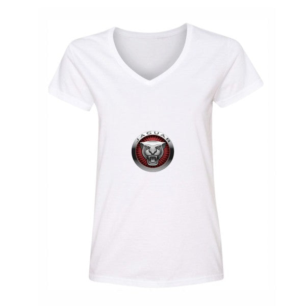 Women's Jaguar Motorsport Car V-Neck T-Shirt