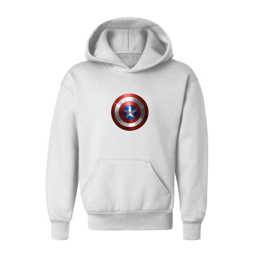 Youth Kids Captain America Superhero Pullover Hoodie