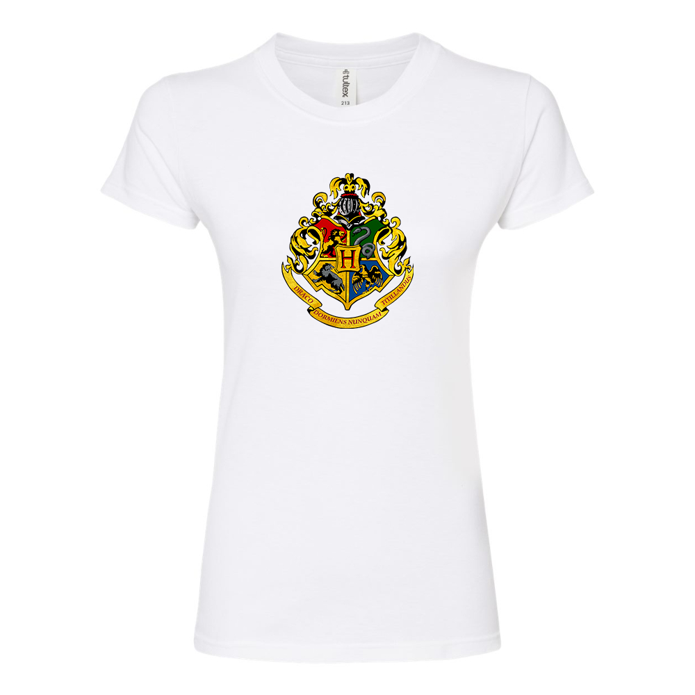 Women’s Hogwarts Emblem Harry Potter Movie Round Neck T-Shirt