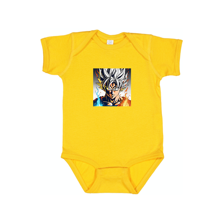 Goku Fire Dragon Ball Z Cartoon Baby Romper Onesie