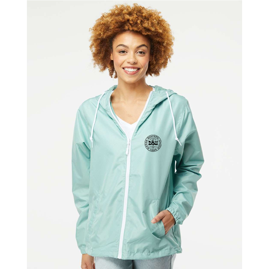 Men’s Denmark Soccer (Black) (White) - Independent Trading Co. - Lightweight Windbreaker Full-Zip Jacket - EXP54LWZ