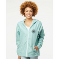 Men’s Denmark Soccer (Black) (White) - Independent Trading Co. - Lightweight Windbreaker Full-Zip Jacket - EXP54LWZ
