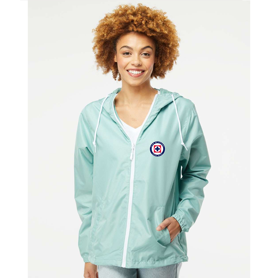 Men’s Cruz Azul Football Club - Independent Trading Co. - Lightweight Windbreaker Full-Zip Jacket - EXP54LWZ
