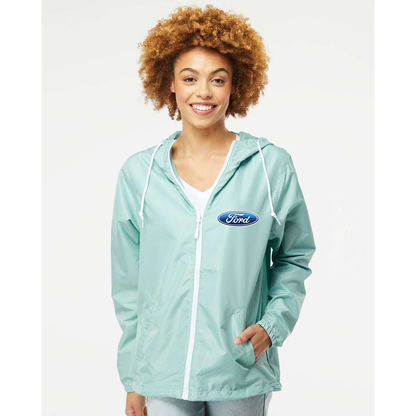 Men’s Ford Car - Independent Trading Co. - Lightweight Windbreaker Full-Zip Jacket - EXP54LWZ