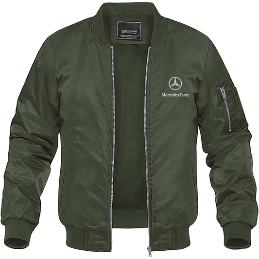 Men’s Mercedes-Benz Luxury Car Lightweight Bomber Jacket Windbreaker Softshell Varsity Jacket Coat