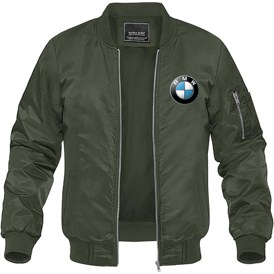 Men's BMW Motorsports Car Lightweight Bomber Jacket Windbreaker Softshell Varsity Jacket Coat