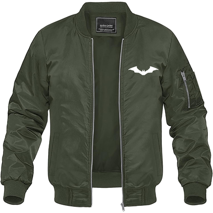 Men's New Batman DC Universe Superhero  Lightweight Bomber Jacket Windbreaker Softshell Varsity Jacket Coat