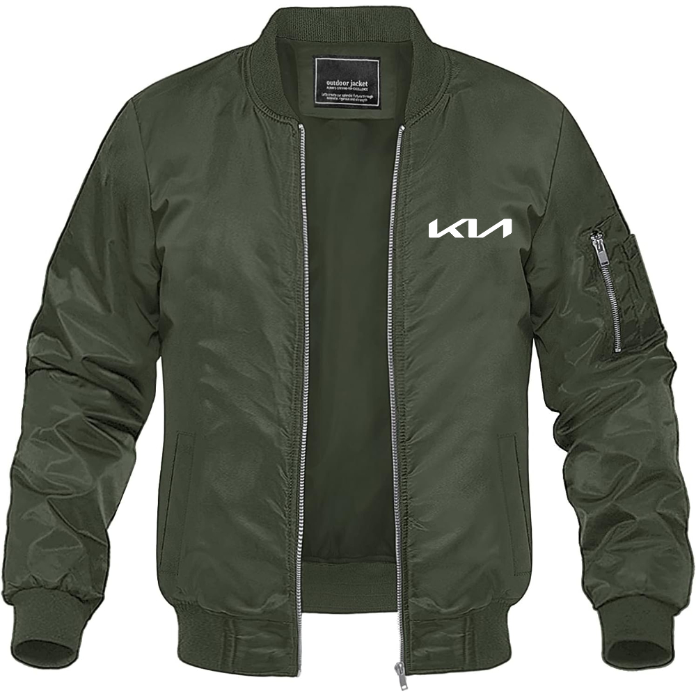 Men’s Kia Car Lightweight Bomber Jacket Windbreaker Softshell Varsity Jacket Coat