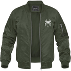 Men's Spiderman Marvel Avengers Superhero Lightweight Bomber Jacket Windbreaker Softshell Varsity Jacket Coat