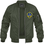 Men's LA Galaxy FC Lightweight Bomber Jacket Windbreaker Softshell Varsity Jacket Coat