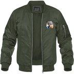 Men's Goku Fire Dragon Ball Z Cartoon Lightweight Bomber Jacket Windbreaker Softshell Varsity Jacket Coat