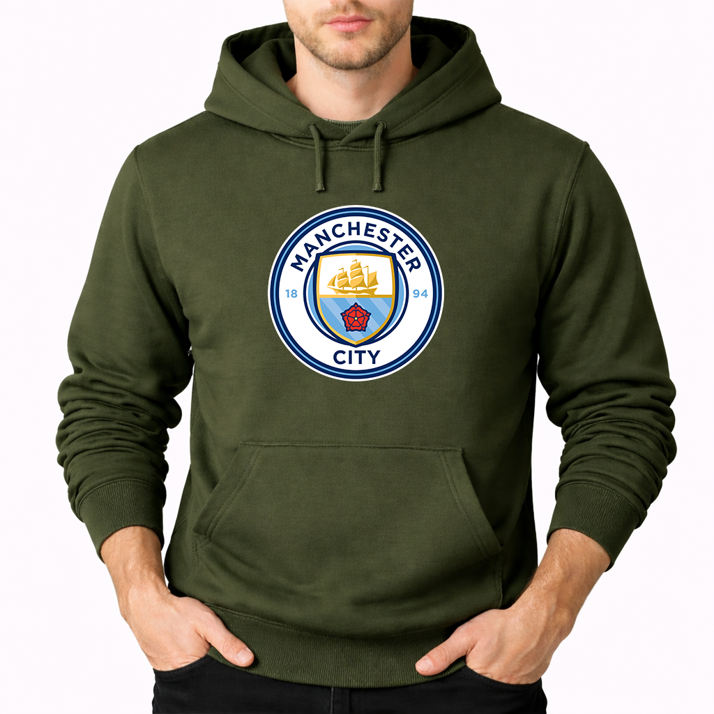Men's Manchester City Soccer Pullover Hoodie