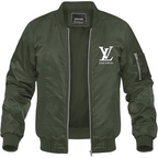 Men's Louis Vuitton Lightweight Bomber Jacket Windbreaker Softshell Varsity Jacket Coat