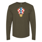 Men's Croatia National Soccer Team Long Sleeve T-Shirt