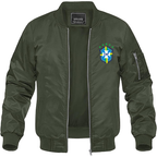 Men's Brazil National Soccer Team Lightweight Bomber Jacket Windbreaker Softshell Varsity Jacket Coat