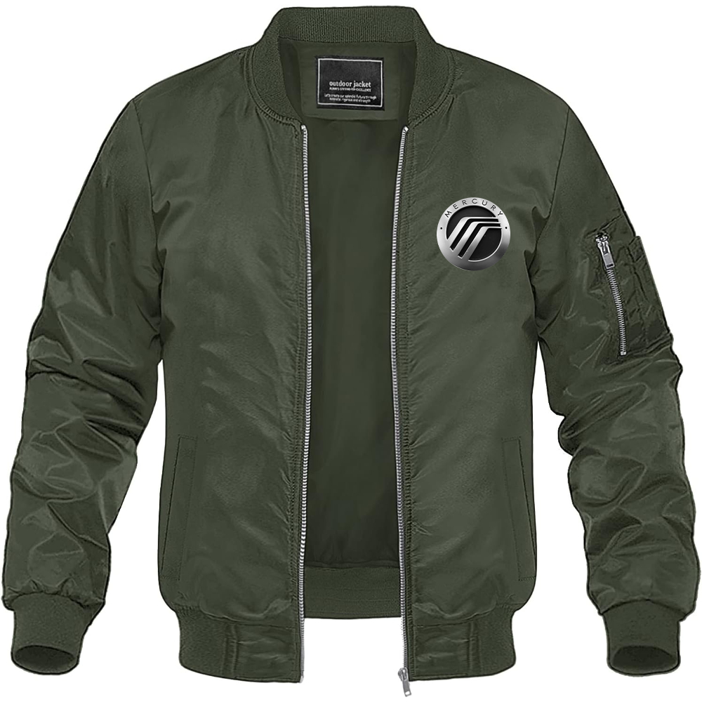 Men’s Mercury Car Lightweight Bomber Jacket Windbreaker Softshell Varsity Jacket Coat