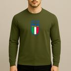 Men's Italy National Soccer Team Long Sleeve T-Shirt