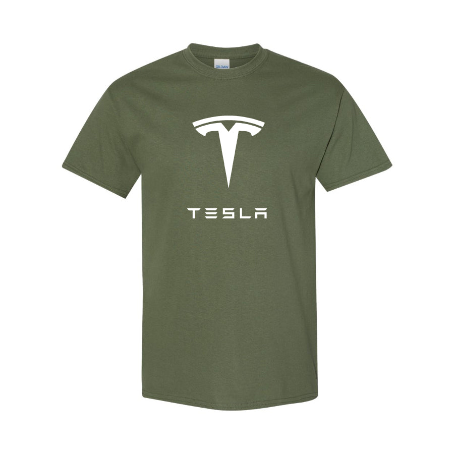 Men’s Tesla Motorsports Car Cotton T-Shirt