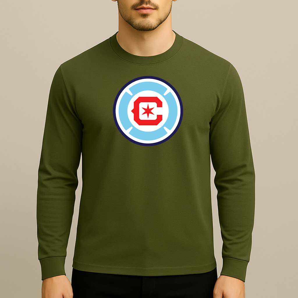 Men's Chicago Fire Soccer Long Sleeve T-Shirt