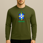 Men's Brasil National Soccer Team Long Sleeve T-Shirt