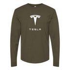 Men’s Tesla Motorsports Car Long Sleeve T-Shirt