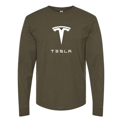 Men’s Tesla Motorsports Car Long Sleeve T-Shirt