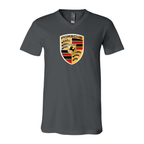 Men’s Porsche Car - BELLA + CANVAS - Jersey V-Neck Tee - 3005