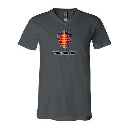 Men’s Koenigsegg Car - BELLA + CANVAS - Jersey V-Neck Tee - 3005