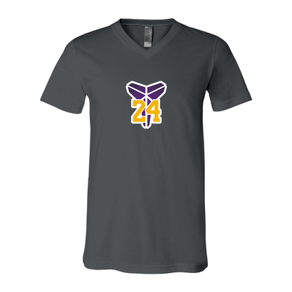 Men's  Kobe Bryant Mamba 24 - BELLA + CANVAS - Jersey V-Neck Tee - 3005