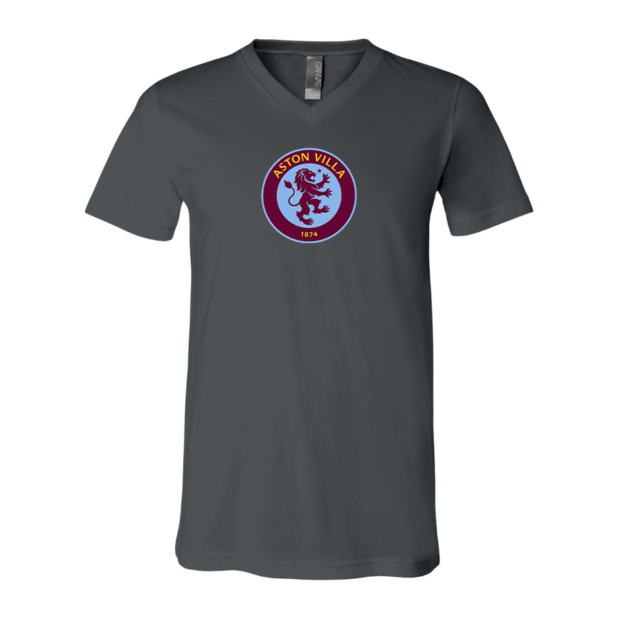 Men's Aston Villa - BELLA + CANVAS - Jersey V-Neck Tee - 3005
