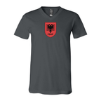 Men’s Albania National Soccer Team - BELLA + CANVAS - Jersey V-Neck Tee - 3005