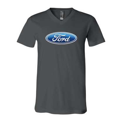 Men’s Ford Car - BELLA + CANVAS - Jersey V-Neck Tee - 3005