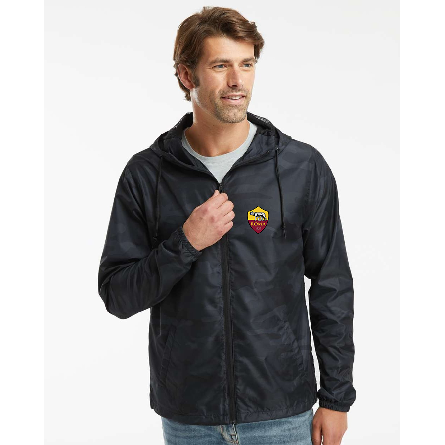 Men’s AS Roma FC - Independent Trading Co. - Lightweight Windbreaker Full-Zip Jacket - EXP54LWZ