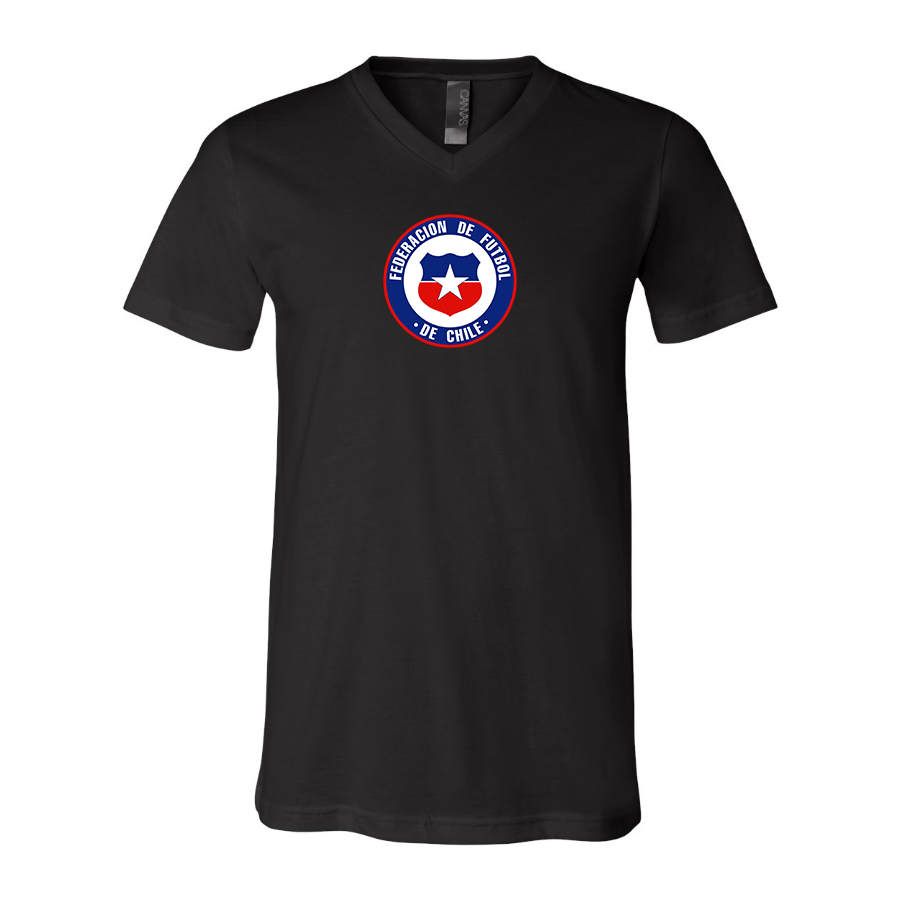 Men’s  Chile National Soccer Team - BELLA + CANVAS - Jersey V-Neck Tee - 3005