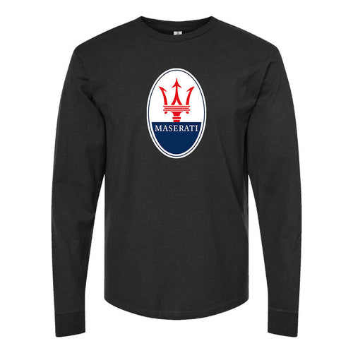 Men’s Maserati Car Cotton Long Sleeve T-Shirt