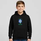 Youth Kids Brasil National Soccer Team Pullover Hoodie