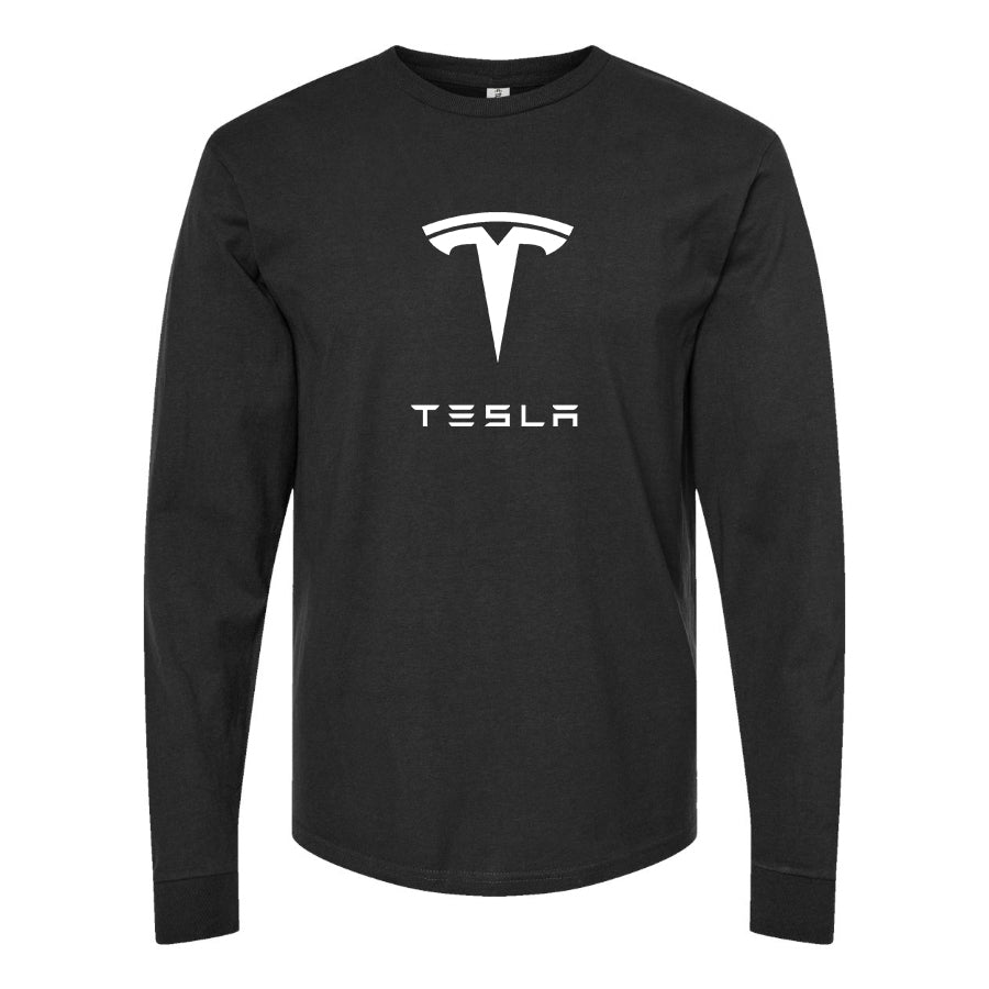 Youth Kids Tesla Motorsports Car Long Sleeve T-Shirt