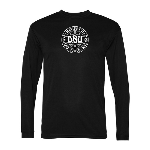 Men’s  Denmark Soccer (Black) (White) - C2 Sport - Performance Long Sleeve T-Shirt - 5104