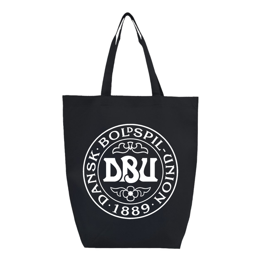 Denmark Soccer (Black) (White) - Q-Tees - Non-Woven Gusset Bottom Tote - Q1251
