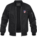 Men's Atletico Madrid FC Lightweight Bomber Jacket Windbreaker Softshell Varsity Jacket Coat
