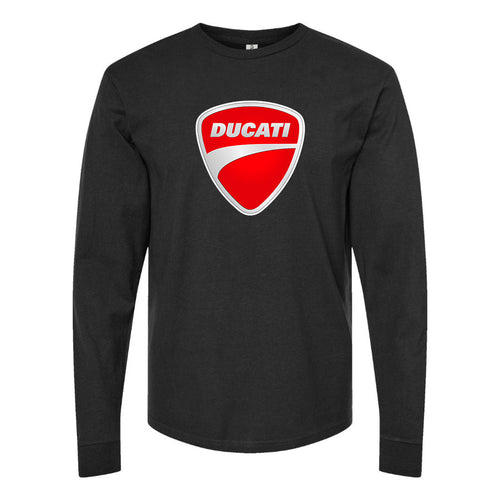 Men’s Ducati Motorcycle Cotton Long Sleeve T-Shirt