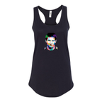 Women's Lionel Messi Face Art Soccer Racerback Tank Top