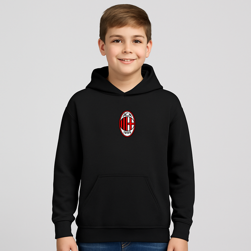 Youth Kids AC Milan Soccer Pullover Hoodie