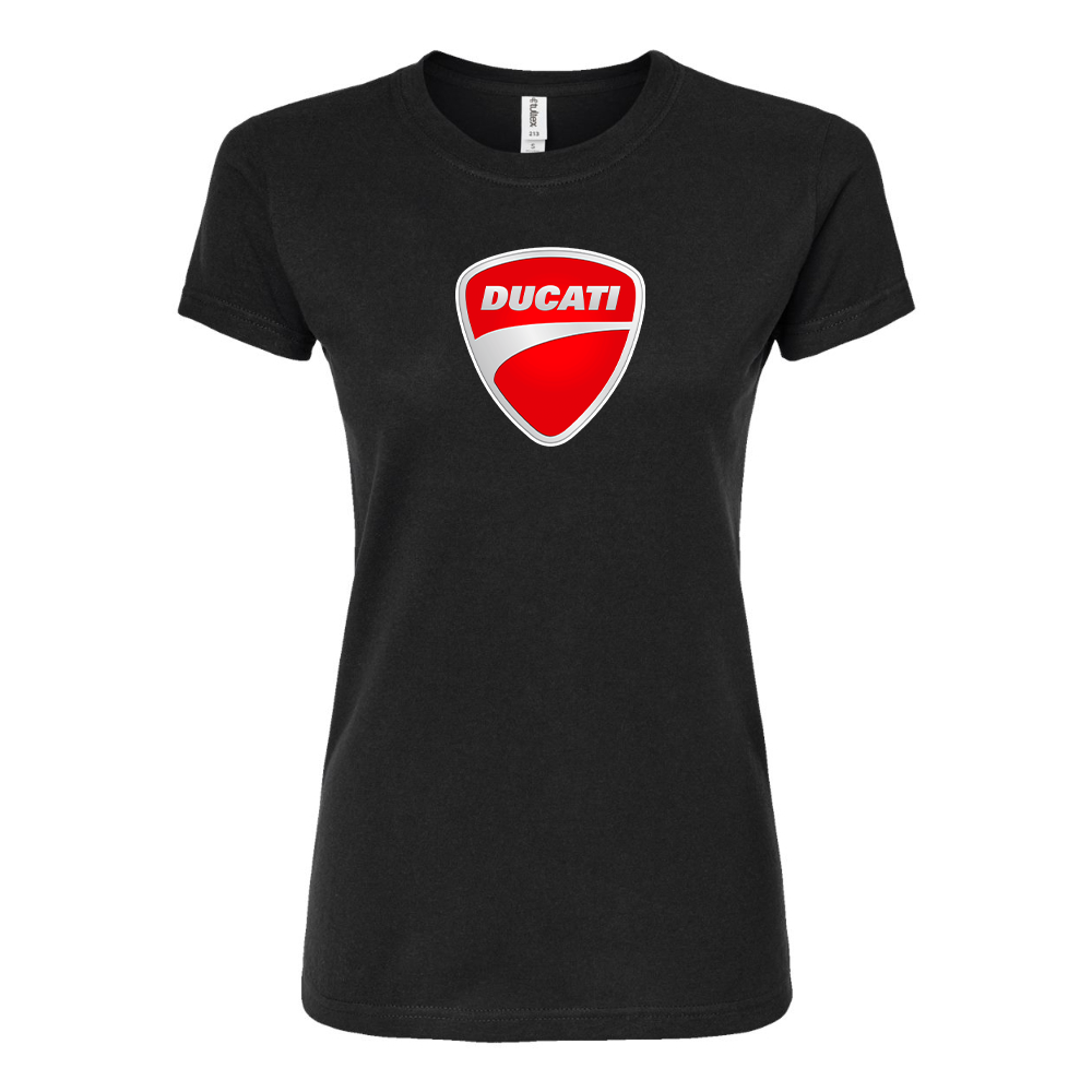 Women’s Ducati Motorcycle Round Neck T-Shirt