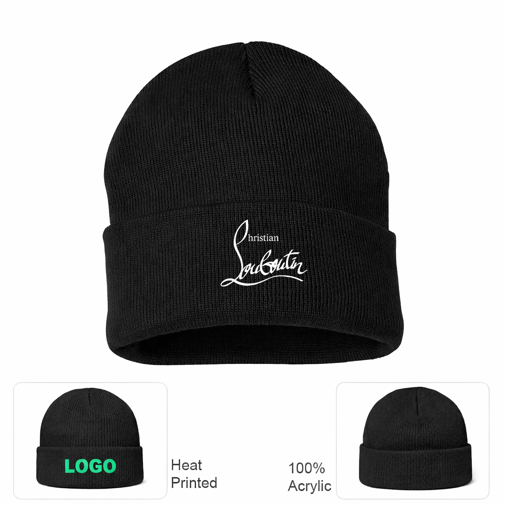 Christian Louboutin Cuffed Beanie Hat