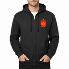 Men's Spain Red Logo National Soccer Team Zipper Hoodie